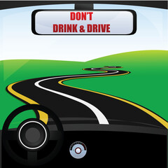 Fototapeta na wymiar illustration of don't drink and drive