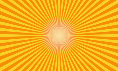 Yellow Sunburst retro faded background. multi color burst background.circus illustration. vintage style Sun light ray background