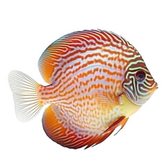 Discus fish  isolated on Transparent background, generate ai
