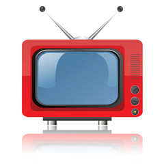 illustration of tv on white background