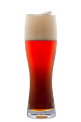 glass of beer isolated on white