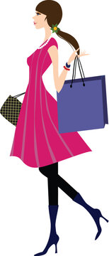 Shopping women with bags