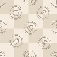 Vector illustration of abstract background with blurred lines and banner centered. seamless pattern