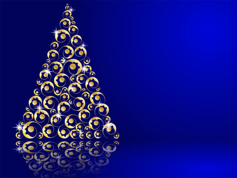 Christmas tree decorative abstraction background