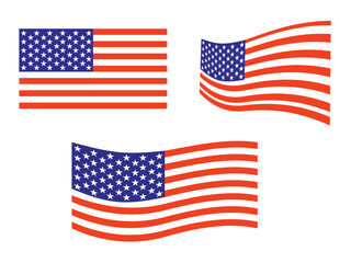 vector eps10 illustration from an equipment of American flags