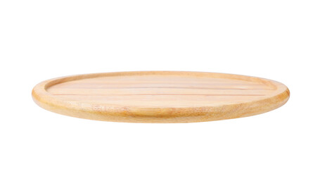 Plate, Empty round wooden plate on transparent png