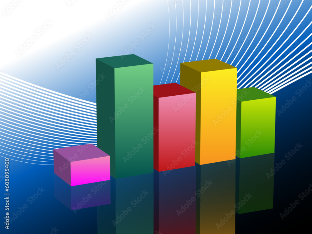 Poster an image of a bar graph business chart slide.