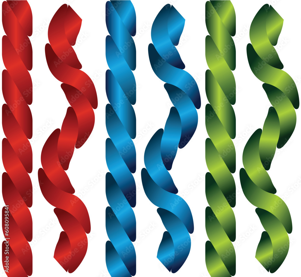 Poster an image of twisted rope in various colors.