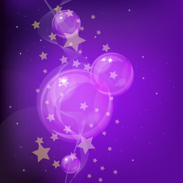 Stars and Bubbles background. Illustration for your design