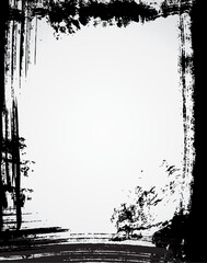 Grunge frame in black color.