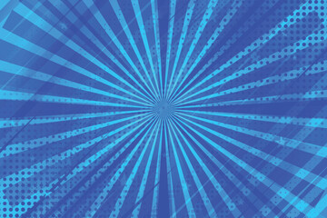 Comic abstract blue action background