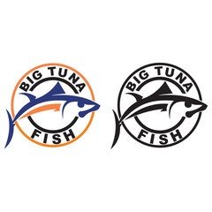 Tuna fish logo template vector design