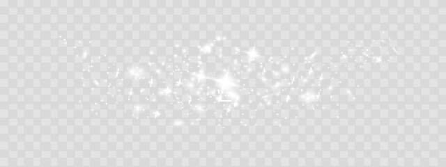 Sun glare. Glowing isolated white transparent set of light effects, glare, explosion, spark and stars. Beautiful optical effect of light reflections. snow. snow crumb