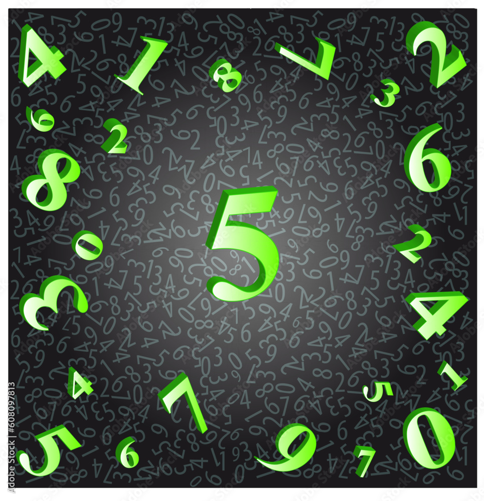 Poster abstract background with numbers
