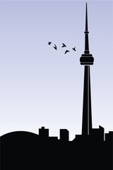 Obraz premium vector cityscape of Toronto