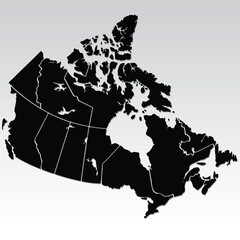 vector map of Canada © Designpics