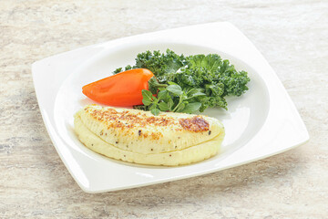 Roasted traditional cheese haloumi