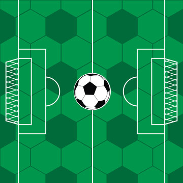 vector illustration of a soccer field