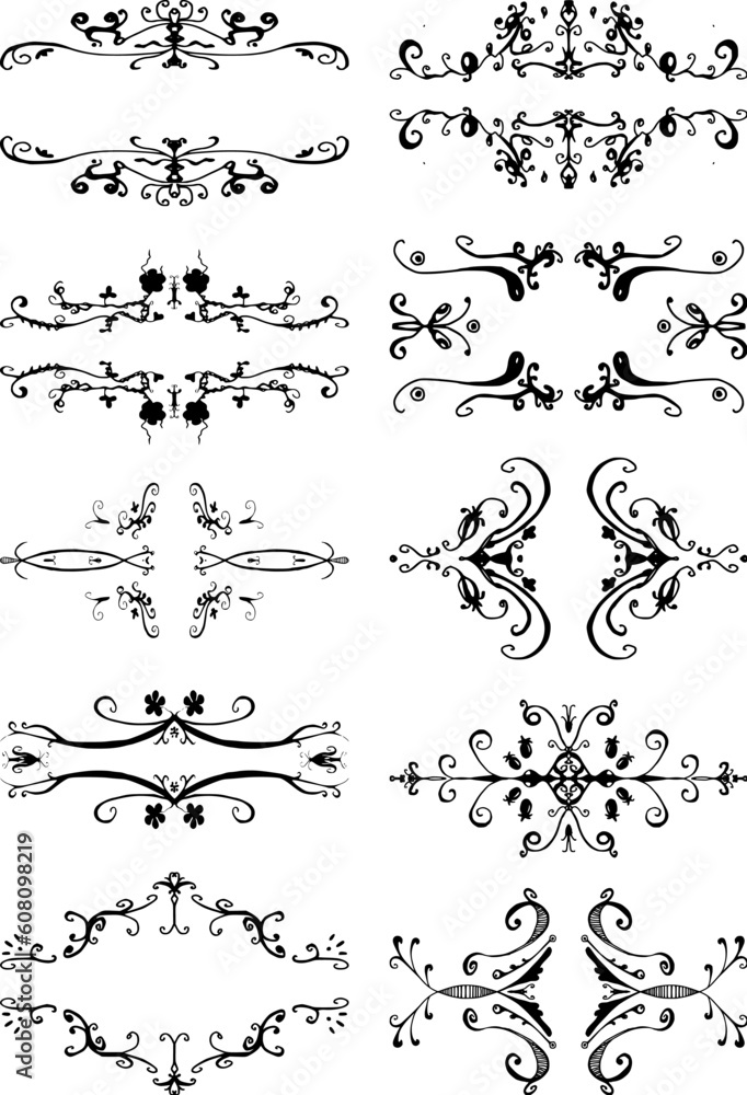 Poster vector illustration of abstract vector design elements