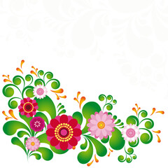 Colorful flower. Floral background. To see similar, please visit MY PORTFOLIO. eps10. Illustration for your design.