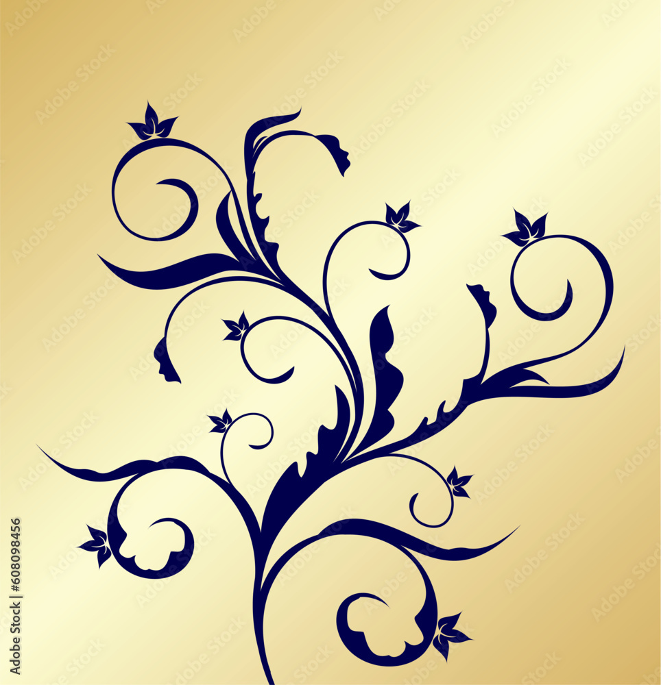 Wall mural floral background for design holiday card, vector illustration