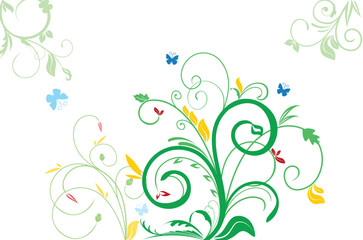 Floral decorative background for holiday?s card. Vector