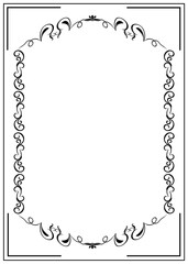 Illustration blank floral frame border. Vector