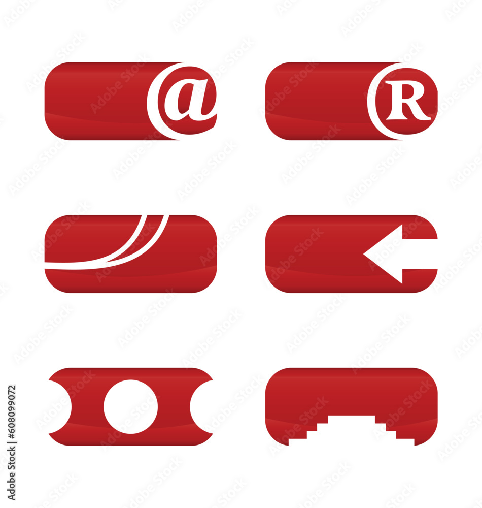 Poster illustration set of web elements for design - vector