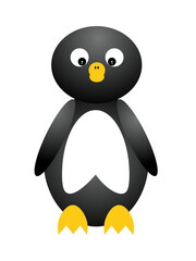 vector eps10 illustration of an isolated happy penguin