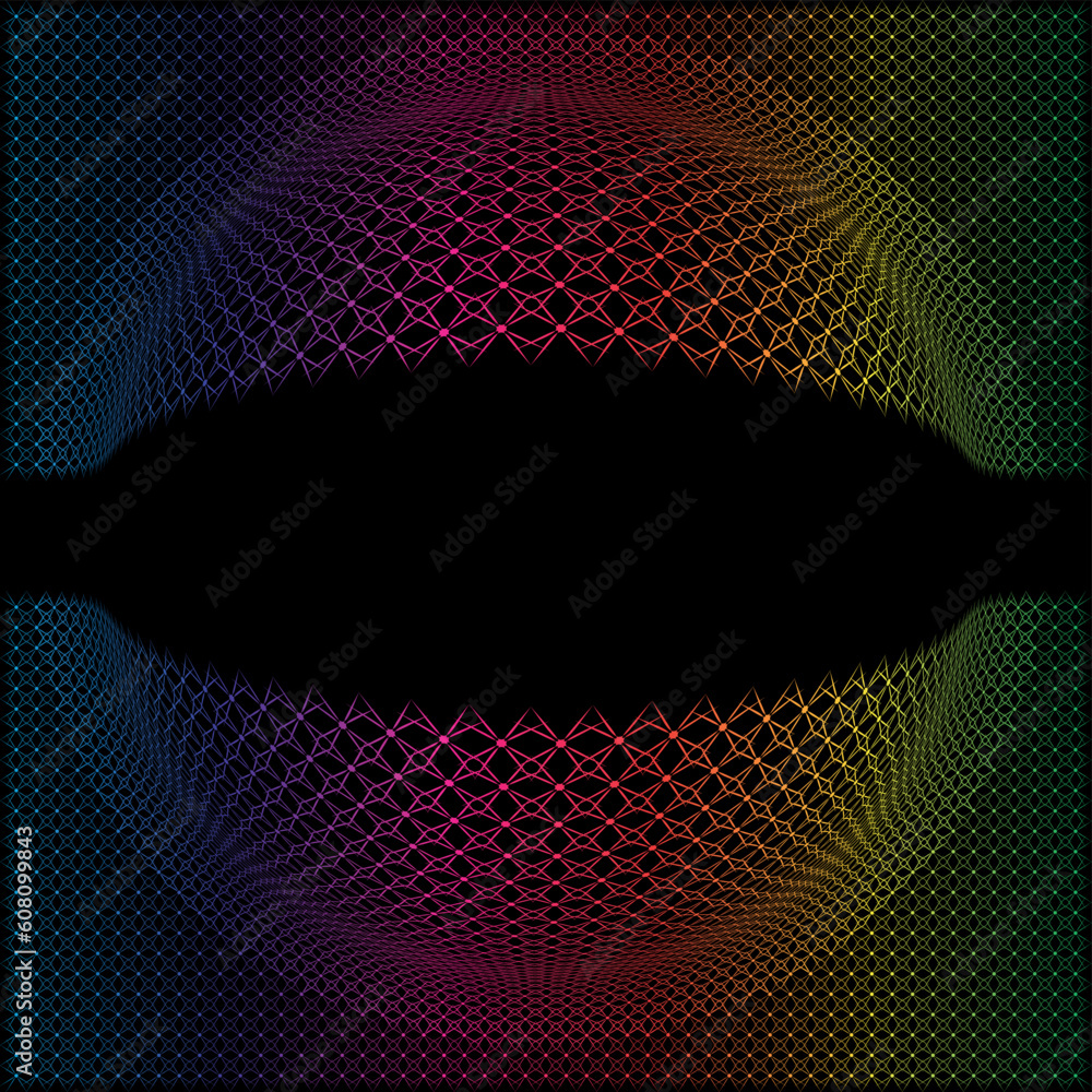 Poster abstract multicolor spherical background with space