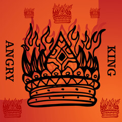 An image representing an angry king.