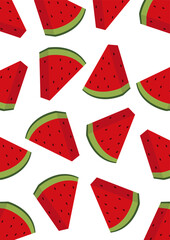 Seamless pattern with watermelon.Eps 10 vector.