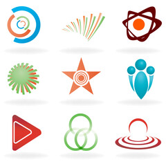 illustration of set of abstract symbol