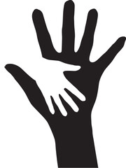 Helping hands. Abstract illustration for design.