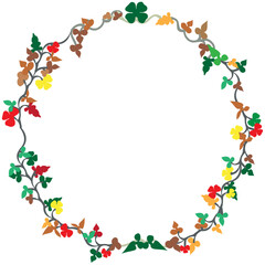 Vector illustration of a spring wreath very suitable for backgrounds websites portfolio etc.