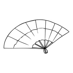 paper fan outline illustration