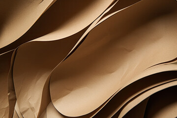 Background of crumpled brown paper. 