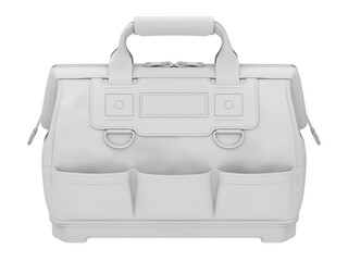 Clay render of mouth tool bag on white background - 3D illustration