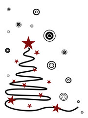 vector eps 10 illustration of an abstract christmas tree