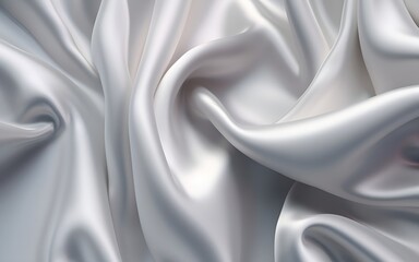 Plakat white glossy silk cloth background