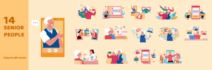 Senior people and technology set