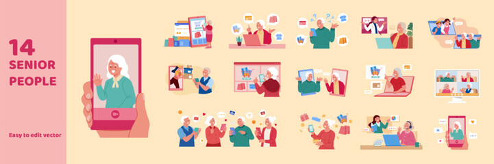 Senior people element set