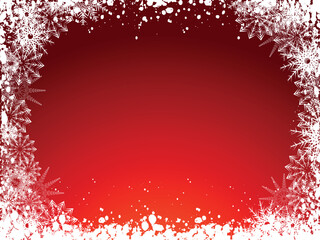Decorative Christmas background with a snowflake border