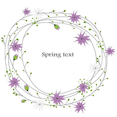 Colourful Spring flowers background. Vector illustration