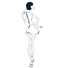 Sketch with young woman