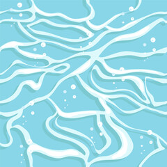 Fototapeta na wymiar Seamless pattern of waves and foam in water, foam shadows, depth and azure. Designs for textiles or wallpaper.