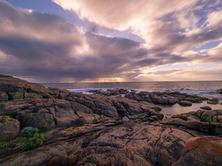 Sunset on the Rocky Coastline