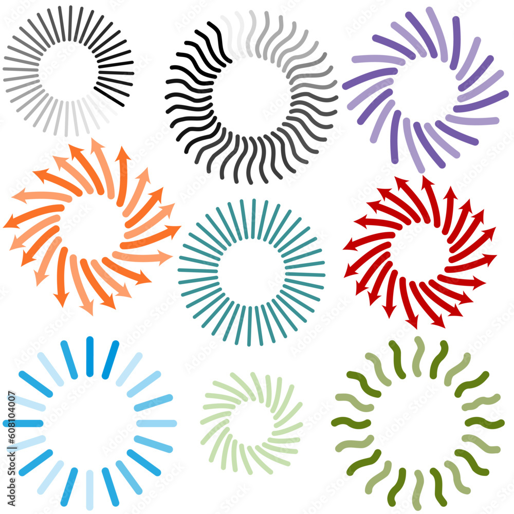 Poster an image of a connecting process icon collection.