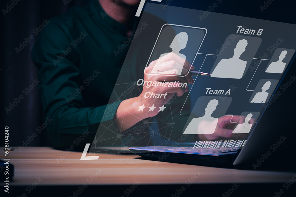 Aufkleber businessman touching hologram ai chat system virtual icon intelligence ai, chat with ai artificial i