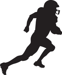 Fototapeta na wymiar vector of an american football player running with the ball